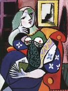 pablo picasso Woman with Book (mk04) oil on canvas